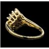 Image 4 : 14KT Yellow Gold 0.25ctw Diamond Cluster Ring