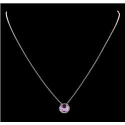 David Yurman .925 Silver 2.00ct Amethyst Pendant with Chain