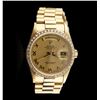 Image 1 : Men's 18KT Yellow Gold Rolex Diamond DayDate Watch Diamond Bezel