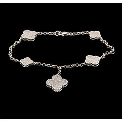 18KT White Gold 1.64ctw Diamond Bracelet