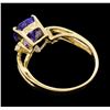 Image 3 : 10KT Yellow Gold 1.94ct Tanzanite and Diamond Ring