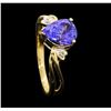 Image 4 : 10KT Yellow Gold 1.94ct Tanzanite and Diamond Ring