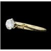 Image 2 : 14KT Yellow Gold 0.51ct Round Cut Diamond Ring