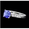 Image 2 : 14KT White Gold 2.21ct. Tanzanite and Diamond Ring