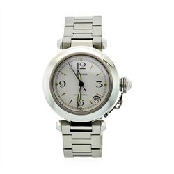 Cartier Mens Stainless Steel Pasha Watch