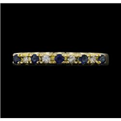 14KT Yellow Gold Ladies 0.25ctw Sapphire and Diamond Ring