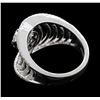 Image 3 : 14KT White Gold 1.00ctw. Diamond Effy Designer Ring