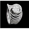 Image 4 : 14KT White Gold 1.00ctw. Diamond Effy Designer Ring
