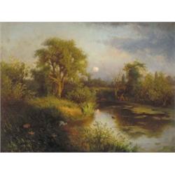 Brodszky Sándor (1819-1901): Patakparti alkonyat