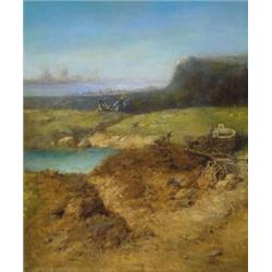 Deák Ébner Lajos (1850-1934): Rozsegyujtok a folyóparton