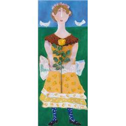 Anna Margit (1913-1991): Kislány ünneploben, 1975