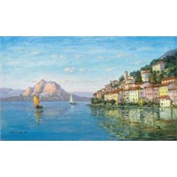 Rubovics Márk (1867-1947): A Luganói tó vitorlásokkal