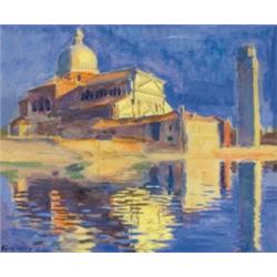 Ferenczy Valér (1885-1954): Velencei tükrözodés