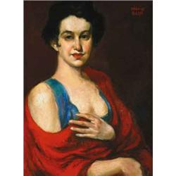 Kádár Béla (1877-1956): Felesége arcképe, 1918