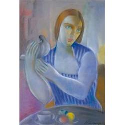 Schönberger Armand (1885-1974): Hölgy galambbal