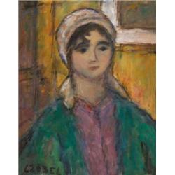 Czóbel Béla (1883-1976): Fiatal lány zöld szvetterben