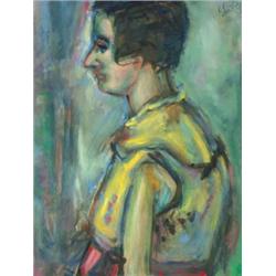 Czóbel Béla (1883-1976): Hölgyportré profilból