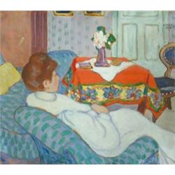 Kádár Béla (1877-1956): Szieszta a szalonban 