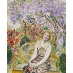 Csók István (1865-1961): Lány a kertben