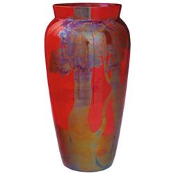 Váza körbefutó tájábrázolással, Zsolnay, 1906 körül 