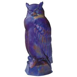 Kisplasztika, bagoly, Zsolnay, 1910 körül 