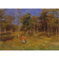 Glatz Oszkár (1872-1958): Erdoben sétáló gyerekek