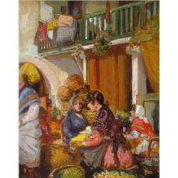 Herrer Cézár (1868-1919): Tarka piaci jelenet