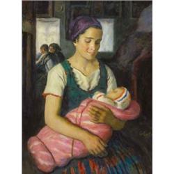 Glatz Oszkár (1872-1958): Anya gyermekével