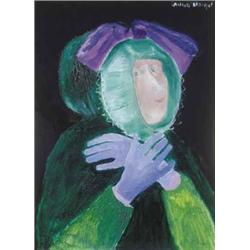 Anna Margit (1913-1991): Kék kesztyu, 1982