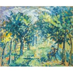 Schadl János (1892-1944): Parkban