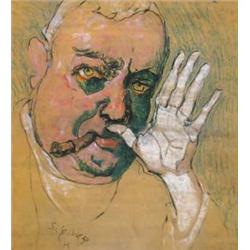 Scheiber Hugó (1873-1950): Önarckép