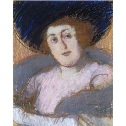 Rippl-Rónai József (1861-1927): Kék kalapos no