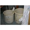 Image 1 : Two stoneware crocks including five gallon Medalta and a four gallon Redwing