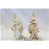 Image 2 : PAIR OF BISQUE HAND PAINTED FIGURAL CANDLESTICKS