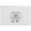 Image 1 : THREE VARIOUS DINER RINGS AND TWO EARRINGS