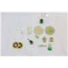 Image 1 : LOT OF JADE PIECES ON 925 CHAINS