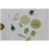Image 2 : LOT OF JADE PIECES ON 925 CHAINS
