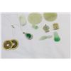 Image 3 : LOT OF JADE PIECES ON 925 CHAINS