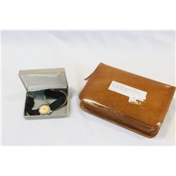ANTIQUE MENS SHAVING KIT AND TWO MENS WATCHES
