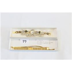 TWO TRAYS OF LADIES WATCHES AND TENNIS BRACELET AND NECKLACE