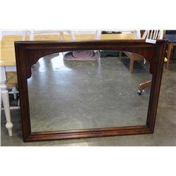 LARGE ORANATE WALNUT FRAMED MIRROR