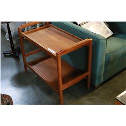 TWO TIER WOOD TRAY