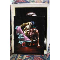 TWO PICTURES ON VELVET