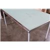 Image 2 : GLASS AND CHROME MODERN DINING TABLE