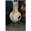 Image 1 : POTTERY VASE ON STAND AND DECORATIVE STICKS