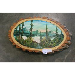 PAINTING ON BURL