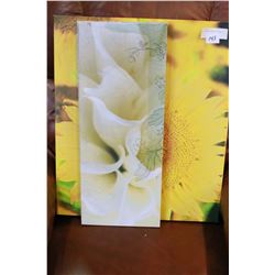 THREE MODERN CANVAS PICTURES