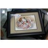 Image 1 : THREE FRAMED SIGNED COLLECTIBLE CLOWN PRINTS
