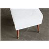 Image 2 : WHITE UPOLSTERED STOOL WITH STORAGE