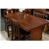Image 2 : VINTAGE DRAWLEAF INLAID DINING TABLE WITH FOUR CHAIRS